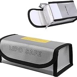 Geoyien Lipo Safe Bag Fireproof Bag Pack of 2 Safety Bags for Load and Transport, Large Capacity (18.5 x 7.5 x 6 cm/14 x 9 x 5.5 cm) Ideal for Charging and Storing-image-50
