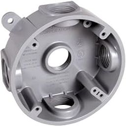 Hubbell-TayMac PRB57550GY Weatherproof Box, 4" Round, Depth: 1.125", Non-Metallic-image-48