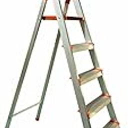 MUNDET WALA Premium Foldable 5 Step Aluminium Ladder for Home | 5 Year Warranty | Durable, Heavy Duty & Wide Anti-Skid Step Ladder (5 Step)-image-75