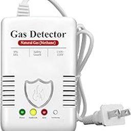 AOTIQUAL 2 Pack Natural Gas Detector - Plug and Play High Precision with Advanced Chip Technology, 85dB Alarm Methane/Ethane/Natural Gas Detection Suitable for Kitchen and Home-image-93