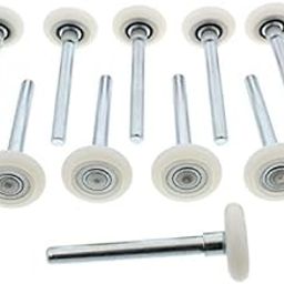 ABN Quiet Garage Door Rollers Nylon Door Wheels Replacement Garage Roller, White 2in 13 Ball Bearing 4in Stem 10pk-14