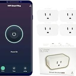 Smarter Living - WiFi Smart Plug (4 Pack), Voice Control with Alexa and Google Home, Works with Smart Life and Tuya, 15 Amp 1800 Watt, No Hub Required, Supports All-image-19