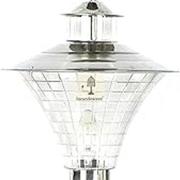 Decor Jalwa Stainless Steel and Unbreakable PVC Outdoor Garden/Gate Light (Silver) (Without Lamp) - Set of 1-image-16