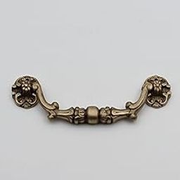 ABVIN Vintage Brass Drop Pull Handle Satin Brass pulls Drawer Handles - Imperfect - 1 Pcs-picture-21