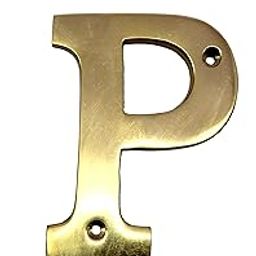 eSplanade Brass House Hotel Door Name Alphabets - Wall Door Plaque Alphabet Letter - Golden - 4" Inches ("P" Alphabet - 4")-image-30