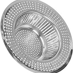 Polo Star Sink Strainer Steel High Flow One-Piece Slice Cut Design Ultra Fast Drainage No Clogging Kitchen Sink Drain Stopper Basin Basket Filter-SS Sink Jali (4.33 Inch-11 cm) Pack of 1-image-1