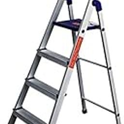 OBBO Folding Aluminium Ladder with Wide Steps - Home Pro 4 Steps-picture-23