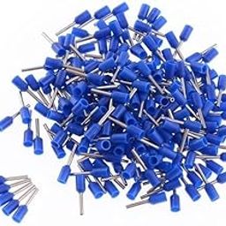 ESPtronics 500 Pcs Ferrule Copper Crimp Connectors AWG14, 2.5mm� Blue Insulated Crimp Pin Terminals Nylon Copper Crimp Ferrules Wire Cord Pin End E2508 For Wire Connections-18