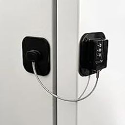 Refrigerator Child Safety Lock with Number Combination, Easy Installation, Black-11