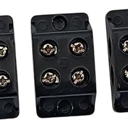 Control Panel 30A 2 Ways Bakelite Connector Strip (Close type) Double Row # Black Colour Terminal (Pack of 5)-31