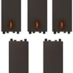 Schneider Electric Zencelo India-6A 1W Full-Flat Switch with Neon-Dark Grey (Pack of 5)-13