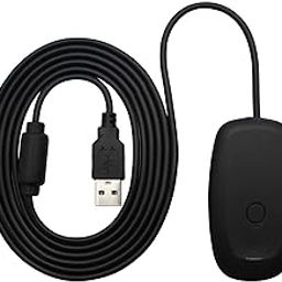 OSTENT USB Wireless Controller PC Laptop Receiver Compatible for Microsoft Xbox 360 Slim Game Color Black-96