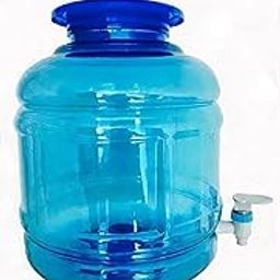 10 Liter Bottle Matka Jar Water Dispenser Bottle Plastic for Home, Kitchen, Office Compatible Blue (Without Lid)-image-96