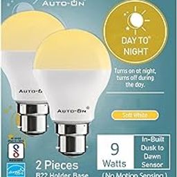 Auto-ON Day/Night Sensor LED Bulb (9W) (OFF during Day, ON during Night) - Yellow Light Color - One Year Warranty Pack of - 2-image-24