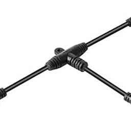 WENWENLEE 5-Pack T-Type tee Connector Black Plastic Waterproof IP65 2-5 core pin 2 Male 1 Female 18AWG 20AWG 22AWG 24AWG Outdoor(4pin 24AWG 0.2mm2)-image-64