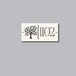 Tree Design Door Label For Home Entrance | Apartment Flat Number Plate | Villa Customized Name plate Size 8 x 4 In-image-62