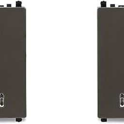 Schneider electric Zencelo India-16AX/20A 1 Way Full Flat Switch with Neon-Dark Grey (Pack of 2)-16