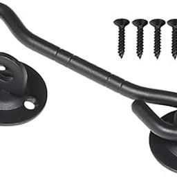 STYLEHEAVEN 4 Inch Barn Door Lock Privacy Hook with Mounting Screws for Garage Closet Round Base|Home & Garden|Home Improvement|Building & Hardware|Doors & Door Hardware|Door Hardware-image-79