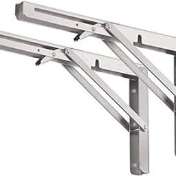 BTL 200 mm Folding Shelf Table Bracket 100 kg Load Capacity Bench Stainless Steel 8 inch Sturdy Wall Mounted DIY Space Saving Multipurpose Bracket Heavy Duty Premium for fold Down Table Rack BTB-08-SS-picture-23