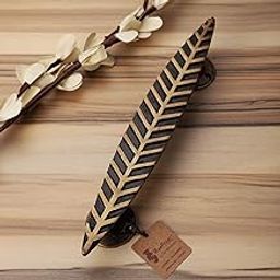 Two Moustaches Leaf Design 12 Inches Brass Door Handle, Handles For Main Door, Standard, Multicolour, Pack Of 1 - Brass, Pull Handle-picture-23