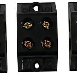 Control Panel 60A 2 Ways Bakelite Connector Strip (Close type) Double Row # Black ColourTerminal (Pack of 5)-3