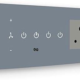 IOTICS Smart Wifi Switch Board: 3 x Switch, 1 Fan & 1 Smart Plug Module. Touch Control, Remote, App Control. Voice Control with Alexa & Assistant. Smart Touch Switch Board For Home Automation (Grey)-image-22