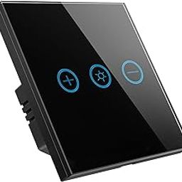 Tichondrius Smart Dimmer Switch, WiFi Smart Light Switch with Glass Panel, 1 Gang &1 Way, Compatible with Alexa, 150W, APP Control and Voice Control, Neutral Wire Need-0