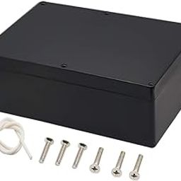 Junction box, Zulkit Waterproof Plastic Project Box ABS IP65 Electrical Junction box Enclosure Black 10.4 x 7.2 x 3.7 inch (263 x 182 x 95 mm)-image-76