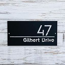 UNKAR EXPORTS INDIA | Personalized Modern Metal House Number & Address Plaque | Contemporary Address Sign to Elevate Your Home & Entrance-image-11