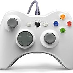 YAEYE PC Wired Controller, Game Controller for Xbox 360 with Dual-Vibration Turbo Compatible with Xbox 360/360 Slim and PC Windows 7,8,10,11(White)…-image-46