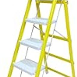 TNT The Next Trend 5 Step Steel Step-Ladder for Home | Heavy Duty Foldable Ladder with Wide Ant-Slip Steps and Anti-Skid Shoes - Yellow-image-112