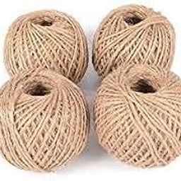 Hesch 9 Jute Twine Jute Rope Burlap Twine Pack of 4 High for Multipurpose Works, Borders, Designs, School College Project Works, Painting, Creativity Works-12