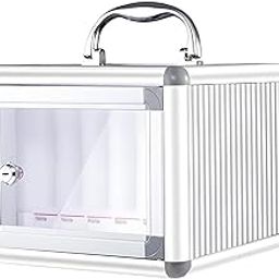 Cell Phone Locker 6 Slots Metal Mobile Phone Storage Box Cell Phone Storage Cabinet with Lock Storage Placement Box (Color:Silver)-21