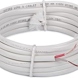 OXCORD Twin Flat 2 Core Copper Wires and Cables for Speaker 75mm (5 Yard / 4.57 Meter / 15 Feet)-image-5