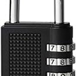 ADNOCK 4-Digit Combination Lock, Heavy Duty Security Padlock with Steel Shackle, Black Pack of 1-10