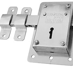 Ramson 10 Chal Key Door Lock (Silver, Painted Finish)-15