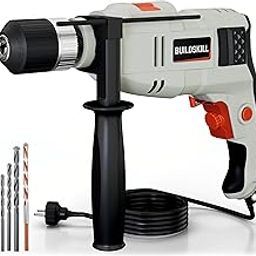 BUILDSKILL 650W impact drilling machine for home use | 13mm keyless chuck | copper motor | 3000 RPM variable speed | forward & reverse | 3 masonry, 1 multipurpose bit | drill machine for wall drilling-12