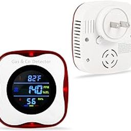 Plug-in Gas and Carbon Monoxide Combination Detectors, Natural Gas Detector, Propane, Carbon Monoxide Alarm, CO and °F Level and Explosive Gas and Humidity Detector for Home-image-70