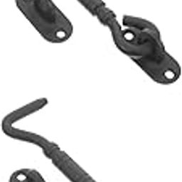 DIYEAH 2pcs Window Hook Lock Stainless Steel Latch for Gates and Closets Easy to Install Versatile Design for Home Security and Convenience-image-88