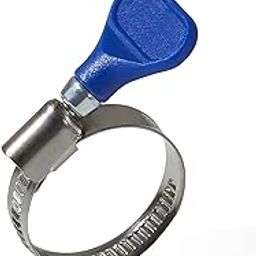 GLUN® 3 to 19mm Size Hose Clamp Stainless Steel Water Pipe, Plastic Turn Key Worm Gear Pack of 10-19