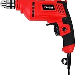 Spartan 10mm SP-10DR Corded Drill Machine, 600W 220V-50Hz Variable Speed Reversible | Drilling into Wood, Plastic, Glass & Metal, For Home & Professional Use (Red & Black) (Pack of 1)-image-41
