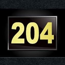 Number Plate 204 Room, Hotel, Hospital, Lodge,Apartment, Flat,Door No,College, Library, Rack Numbers Warehouse, Black Acrylic Background with Gold Letter with PVC Waterproof Black Sticker-image-97