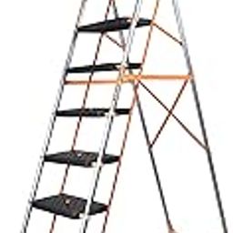 Parasnath Orange Diamond Folding Ladder with Wide Steps 7 Steps 7.2 FT Ladder (Made in India)(Alloy Steel)-picture-20