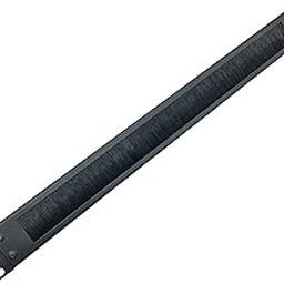 Jingchengmei 1U Disassembled Rack Mount Cable Management Panel with Brush for Cable Entry for 19-Inch Rack or Cabinet Black-picture-14