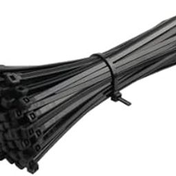 (100 Piece, 150 x 2.5 MM (6 Inch), 1 Pack of 100) Self Locking Nylon Cable Ties, Cable Straps Zip Wire Organizer Tie, UV Protected, Halogen Free Black-image-19