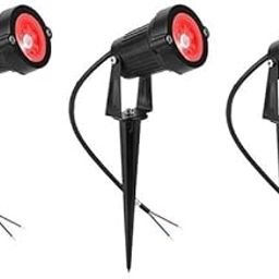 ONLINE GENERATION LED Garden Spot Light with Ground Spike, 5W, IP65 Waterproof, Aluminium Die Cast, Outdoor (RED 5 WATT LED Outdoor Garden Light Pack of 3)-image-30