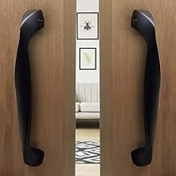 VOLO Black Door Handle for Main Doors - Pull-Push Handle for Wooden and Glass Doors in Home, Hotel, and Office (Model No 1200) (200mm) (1, 200MM)-image-10