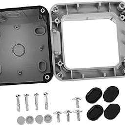 Healeved Outdoor Weatherproof Junction Box Rated Plastic Electrical Enclosure for Outdoor Sockets Lightweight Design for Construction Garden Electronic Projects-11