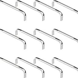 Atlantic Stainless Steel Capsule D Dwawer Cabinet Pull Handle 6 Inch(Total Length 152 Mm, Hole To Hole 145 Mm, Twotone Finish) Pack Of 12 Pieces-18