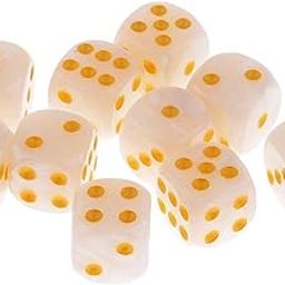 ATORSE Toy 10 Pieces Plastic 6-Sided Digital Dice D6 for Party Bar Game Accessory White-Toys & Hobbies-Games-Role Playing Games-Dungeons & Dragons-Accessories & Dice-2